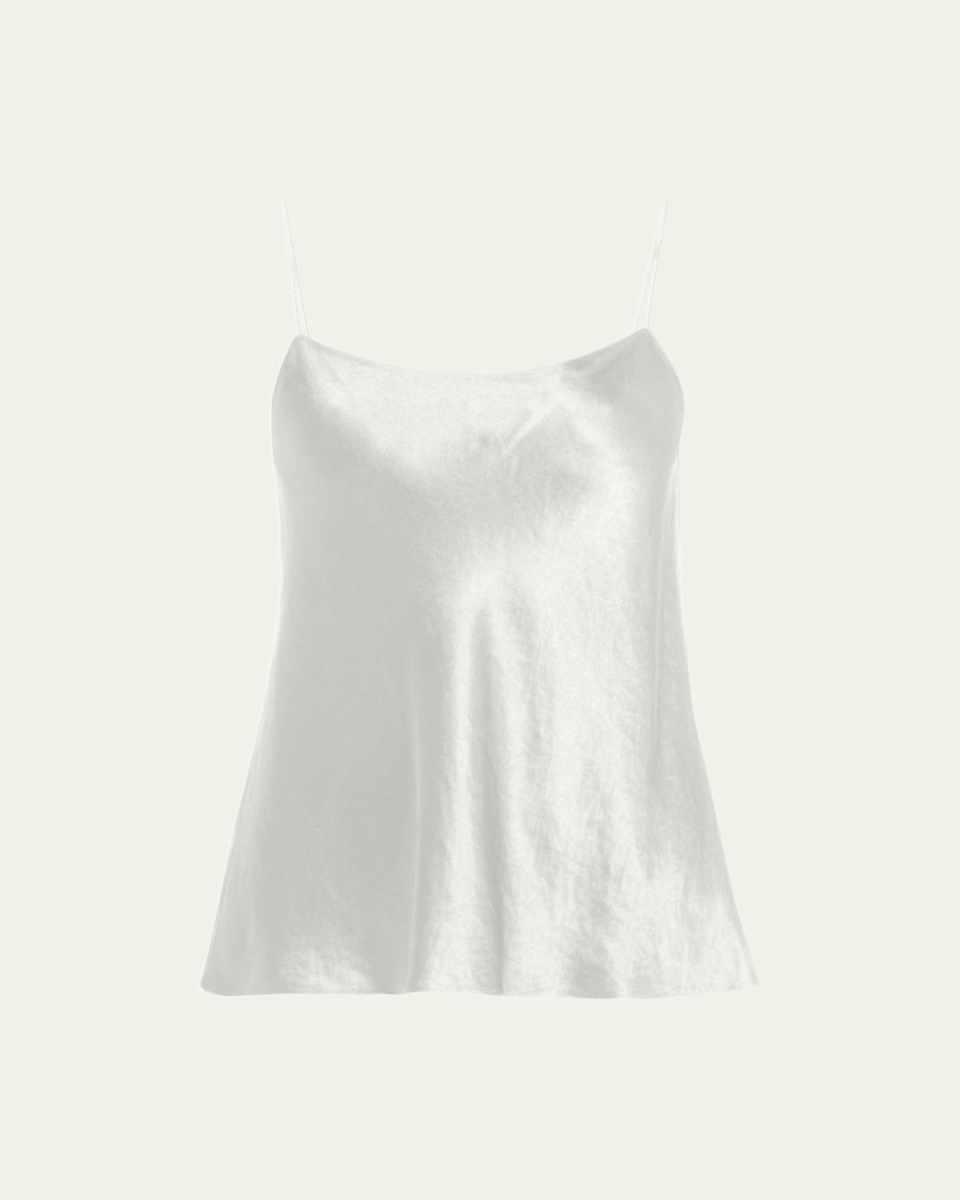 Satin Scoop-Neck Ca
